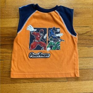 Vintage Y2K Power Rangers SPD T-shirt, Tank Top Orange, Youth 5, Cute 2005